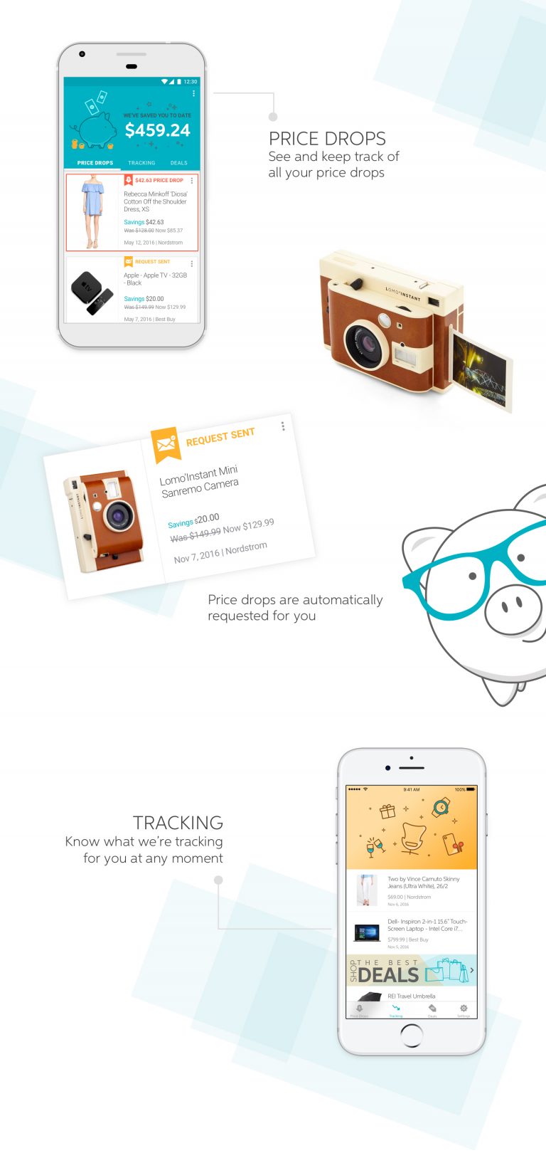 Slice Drops app screens